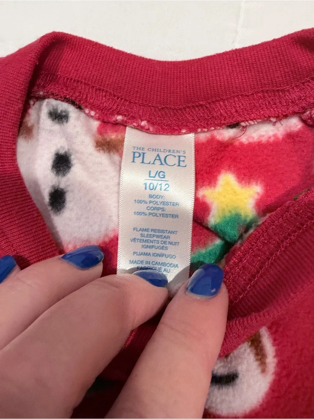 The Children's Place Red Christmas Pajama Set with Festive Print